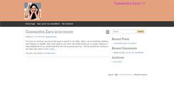 Desktop Screenshot of cassandrazara.com